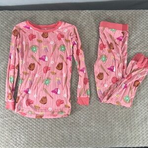 Little Sleepies Kids Pink All Stars Pajama Set LS3